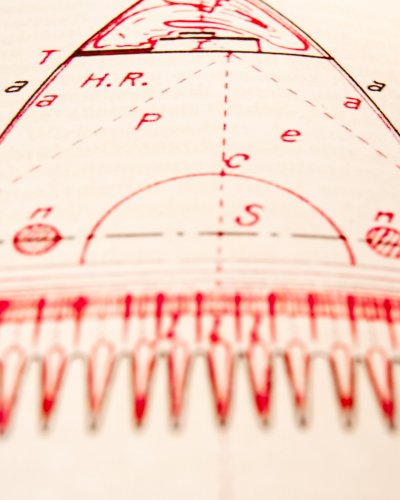 Ein Detail des Raketenkonzepts ‚Modell E‘ aus dem 1923 erschienenen Grundlagenwerk ‚Die Rakete zu den Planetenräumen‘.“ (Bild: Archiv HORM)